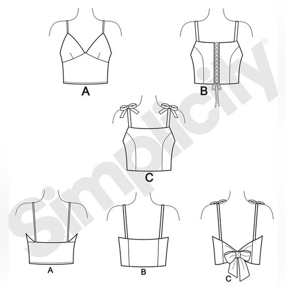 Simplicity Sewing Pattern 8549 - Misses Bra Top, XXS-XXL - Picture 9 of 10